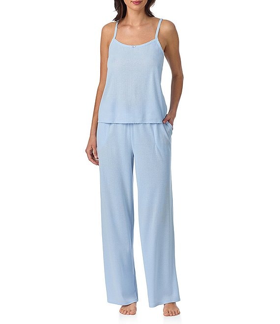 40WINKS Solid Sleeveless Round Neck Knit Pajama Set