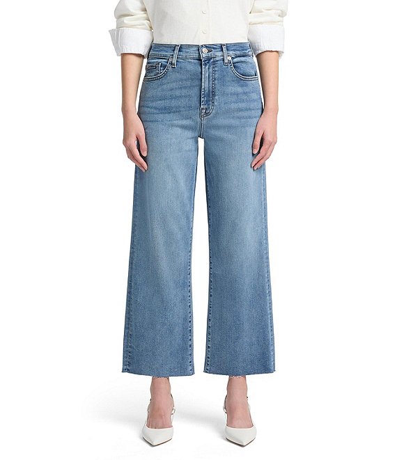 7 For All Mankind Alexa High Rise Wide Leg Cropped Jeans