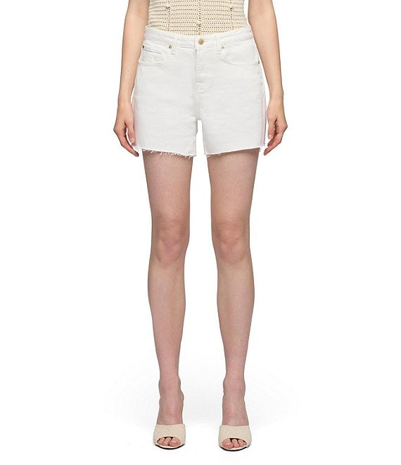 7 For All Mankind Monroe High Rise Long Denim Shorts
