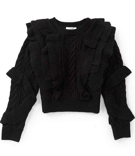 A Loves A Big Girl Ruffle Sweater