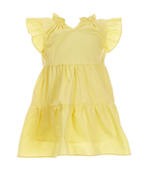 A Loves A Little Girls 2T-6X Ruffle Short Sleeve A-Line Tiered Dress ...