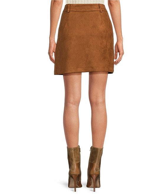 A Loves A Suede Wrap Mini Skirt | Dillard's