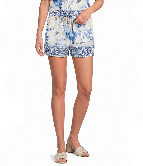 A Loves A Woven Printed Mid Rise Coordinating Shorts