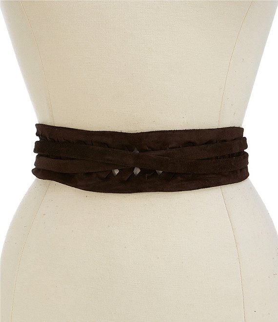 ADA 1.75#double; Ava Woven Tassel Wrap Belt