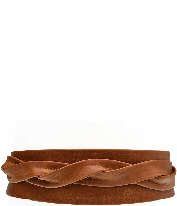 Color:Cognac - Image 1 - Classic Wrap Leather Belt