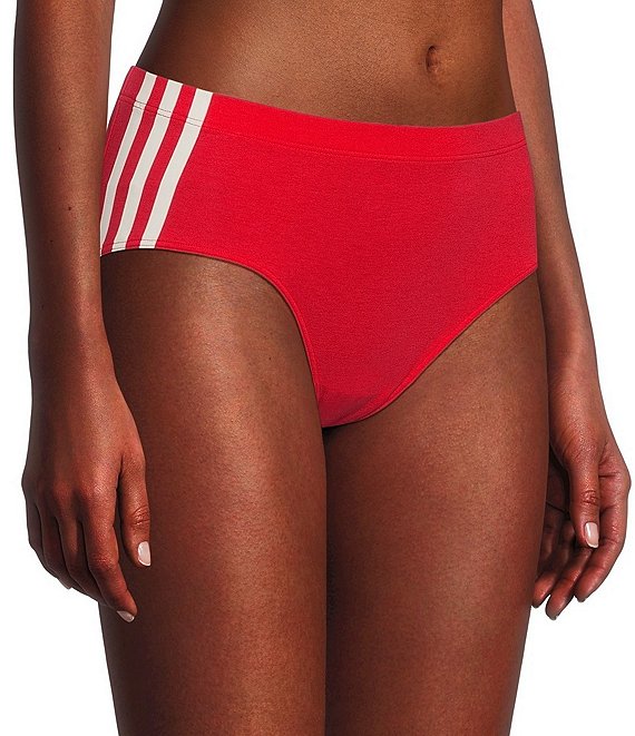 Buy adidas Womens Sport Cotton Logo Cropped Bra Vivid Red