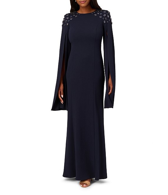 Petite Embellished Woven Maxi Dress With Cape | Karen Millen