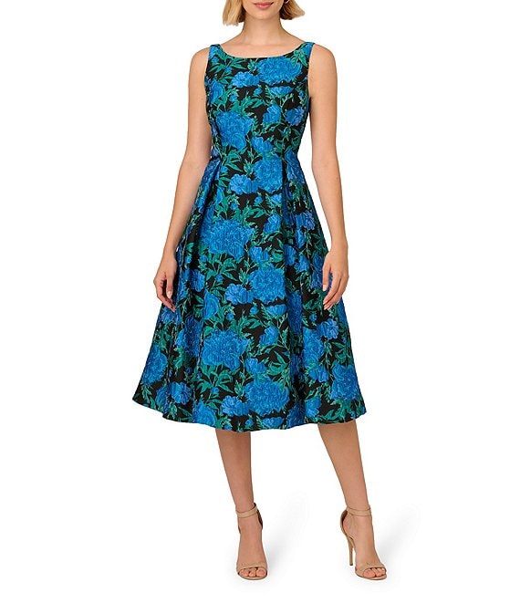 Adrianna papell teal dress best sale