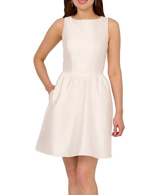 Adrianna Papell Pearl Trim Cocktail Dress offers