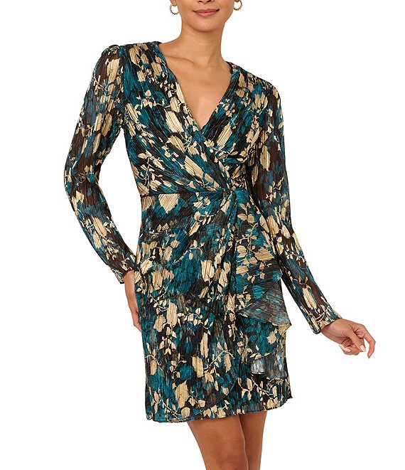 Adrianna papell faux wrap dress online