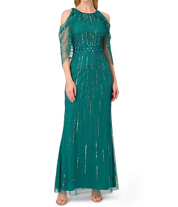 Adrianna Papell Sleeveless Beaded Gown
