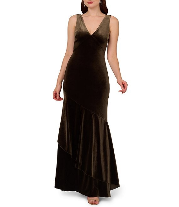 Adrianna papell velvet gown best sale