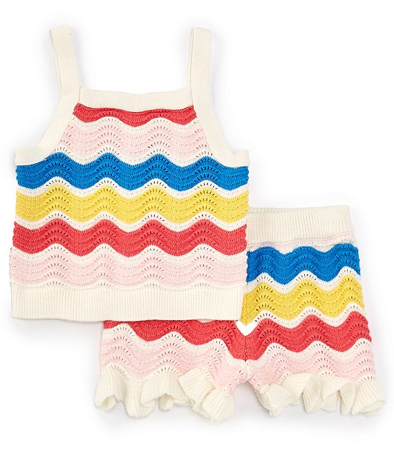 Adventurewear 360 Baby Girls 3-24 Months Square Neck Sleeveless Zigzag ...