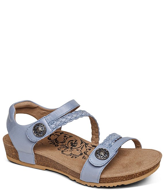 Aetrex Jillian Braided Wedge Sandals | Dillard's