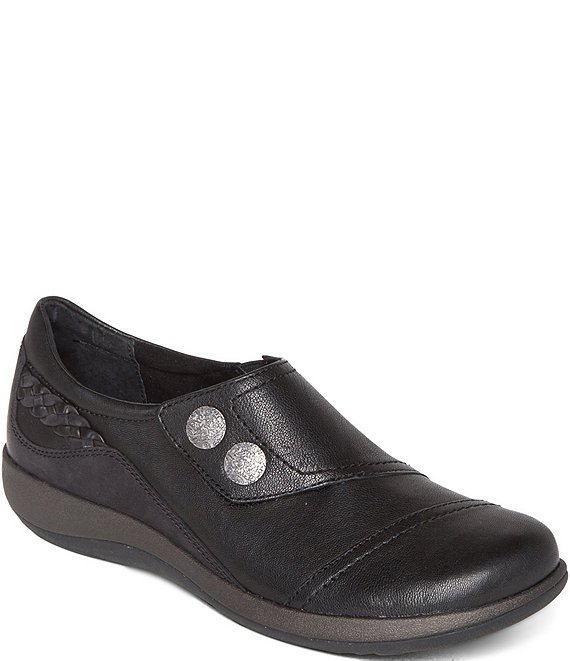 Aetrex Karina Monk Strap Leather Loafers | Dillard's