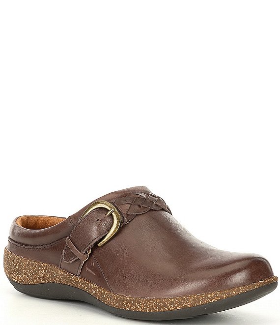 Color:Brown - Image 1 - Libby Braided Strap Detail Clogs
