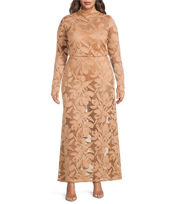 AFRM Plus Size Tilly Crochet Floral Lace Coordinating Maxi Skirt