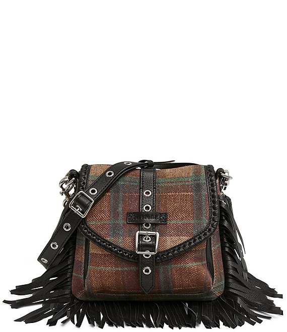 AIMEE All For Love Fringe Mini Plaid Crossbody Bag
