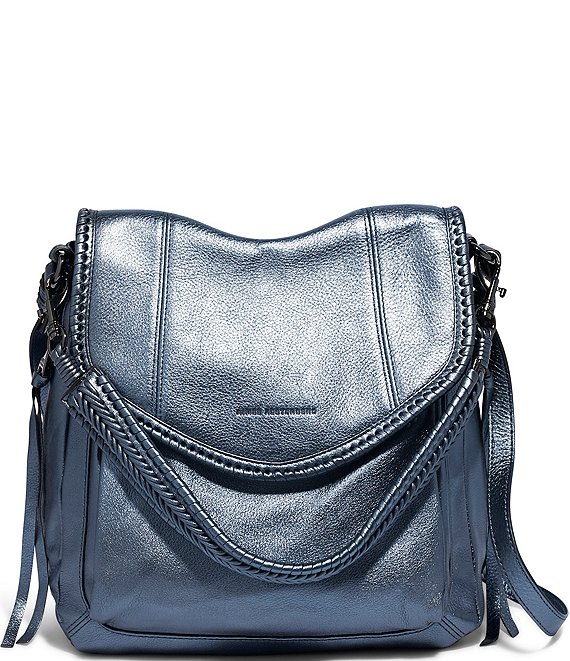Color:Powder Blue Metallic - Image 1 - All For Love Convertible Leather Shoulder Bag