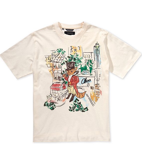 AKOO Graphic Short Sleeve Standard Fit Crew Neck Slick Tee