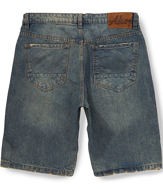 AKOO Marvin Flap Pocket Riveted Denim Shorts | Dillard's