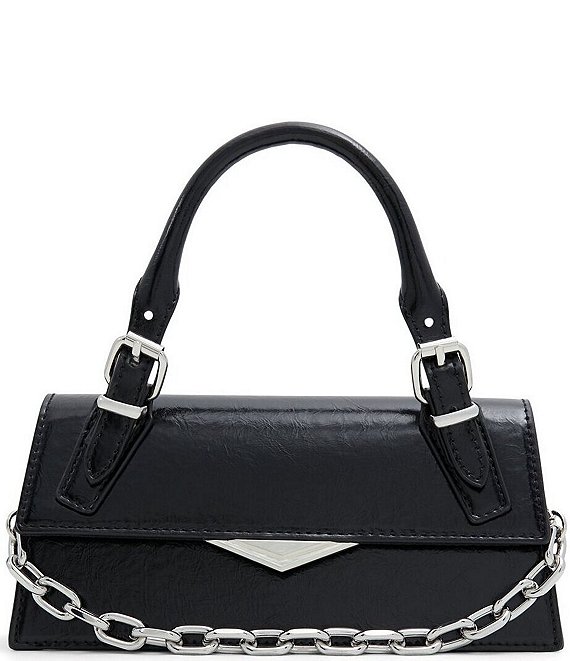 Black faux leather Aldo store satchel