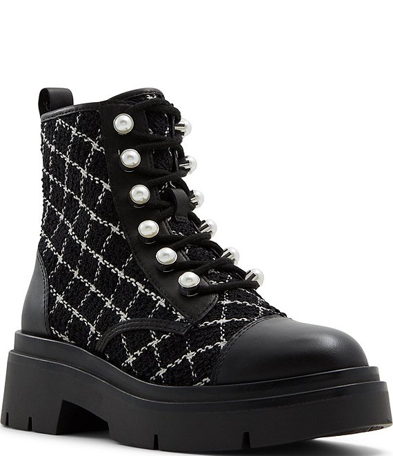 Aldo Marthia Women s Combat Boot Black Size 8