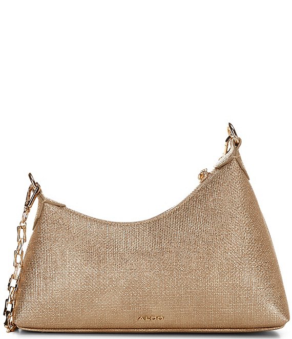 マカロン☆エレガントチュールレース☆ゴールド☆シンデレラ ALDO Mirrella Medium Embellished Metallic Straw Shoulder Bag