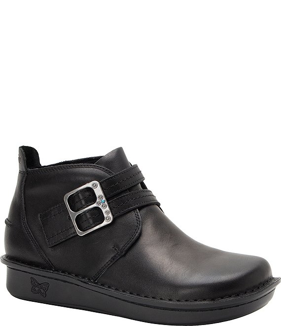 Alegria Caiti Leather Adjustable Strap Booties