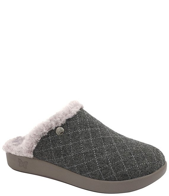 Color:Smoke - Image 1 - Comfee Quilted Mule Slippers