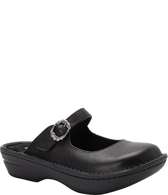 Alegria Fabel Leather Mary Jane Mule Clogs