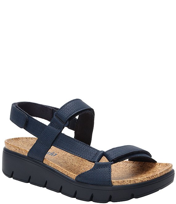 Alegria Henna 3 Strap Cork Platform Sandals