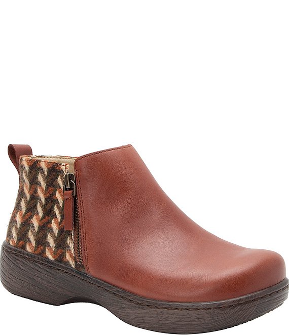 Alegria Oaklee Leather Dual Zip Ankle Booties