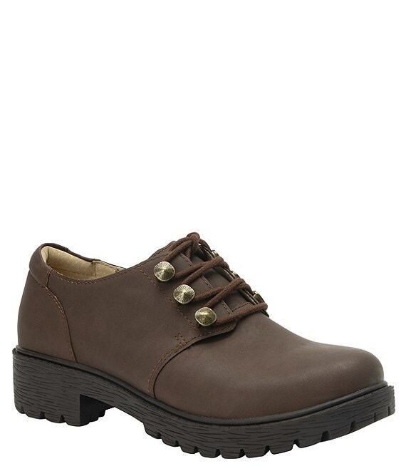 Color:Relaxed Cocoa - Image 1 - Resa Lug Sole Platform Oxfords