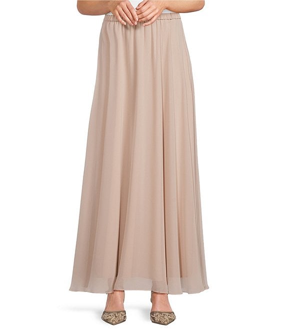 Alex Evenings Long Chiffon A Line Full Skirt