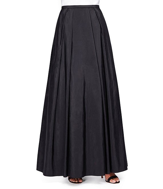 black taffeta maxi skirt