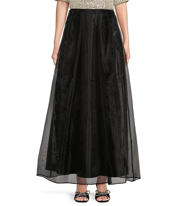 Alex Evenings Organza Skirt Black