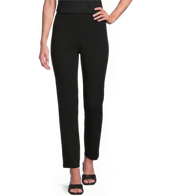 Alex Evenings Petite Size Slim Crop Stretch Crepe Pants
