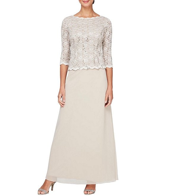 sequin bodice gown