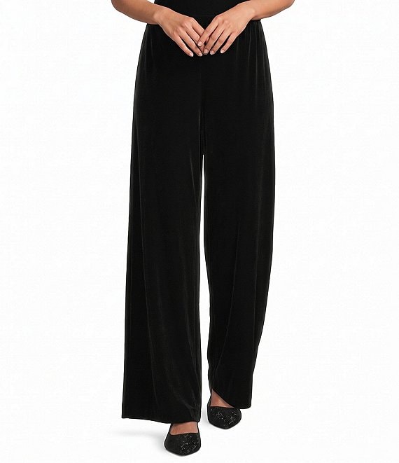 Alex Evenings Stretch Velvet Palazzo Pants