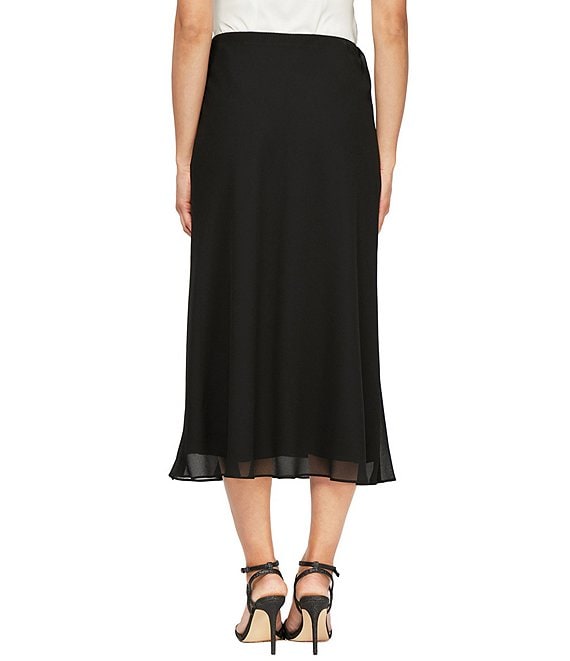 Alex Evenings Georgette A-line Midi Skirt | Dillard's
