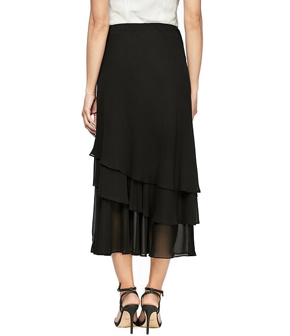alex evenings tiered chiffon dress Alex Evenings Chiffon Tiered Tank Jacket Dress 8492001