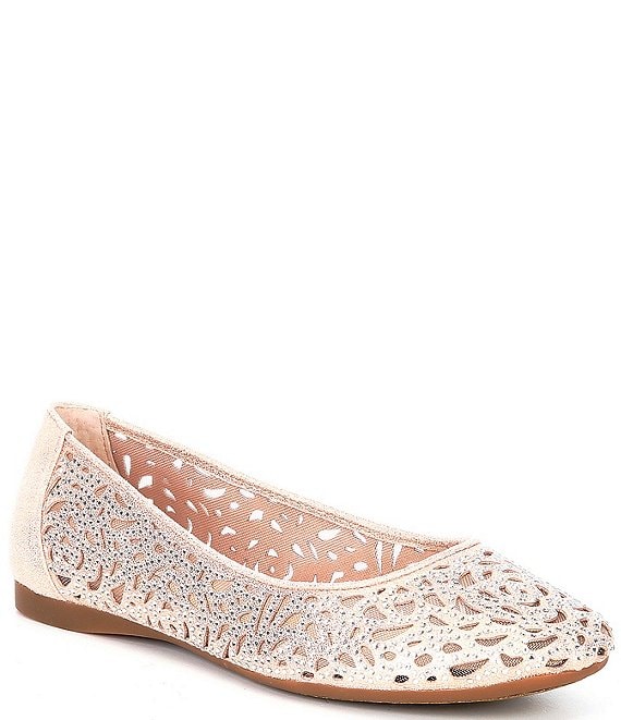 Alex Marie Altana Metallic Rhinestone Flats | Dillard's