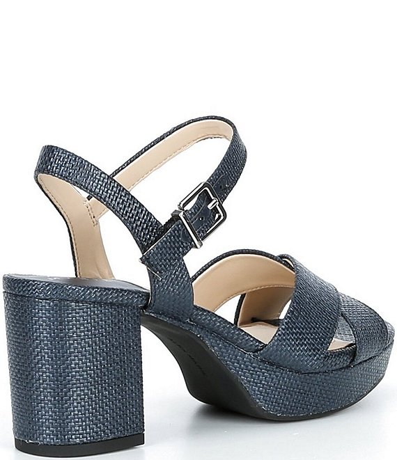 Alex Marie Anette Raffia Cross Band Platform Sandals | Dillard's