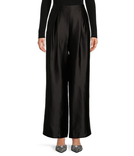 Alex Marie Cori Stretch Satin Wide Leg Coordinating Pants | Dillard's