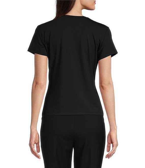 Alex Marie Ellen Crew Neck Short Sleeve Jersey Knit Shirt | Dillard's