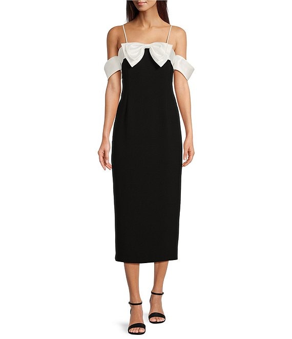 Dillards black shop and white dress
