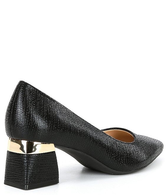 Alex Marie Gladdis Embossed Block Heel Pumps | Dillard's