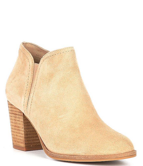 Alex Marie Gleneva Suede Chelsea Block Heel Booties | Dillard's