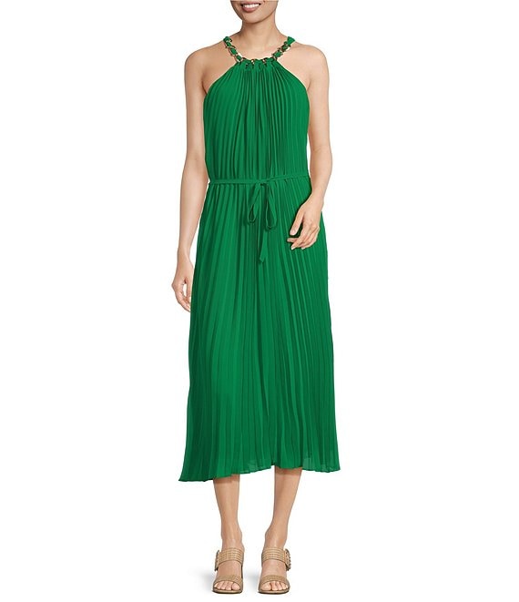 Alex Marie Kelly Chiffon Sleeveless Halter Dress | Dillard's